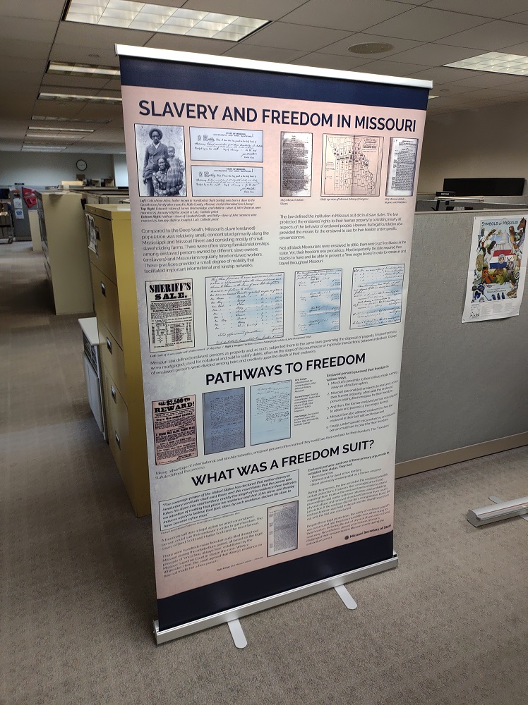 sample panel from Freedom Suits exhibit