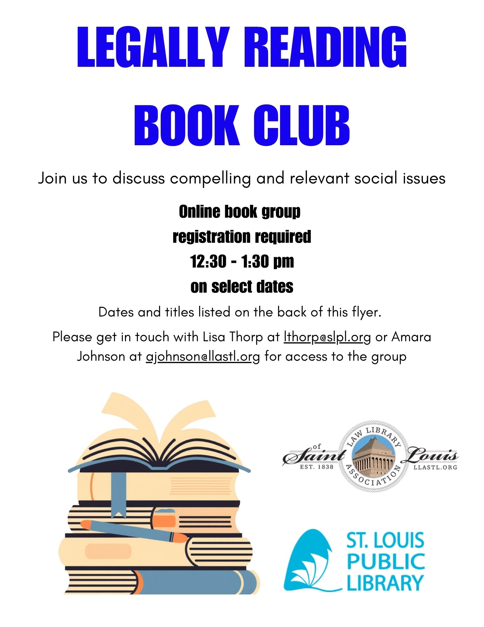 Legally Reading Book Club Flyer page 1