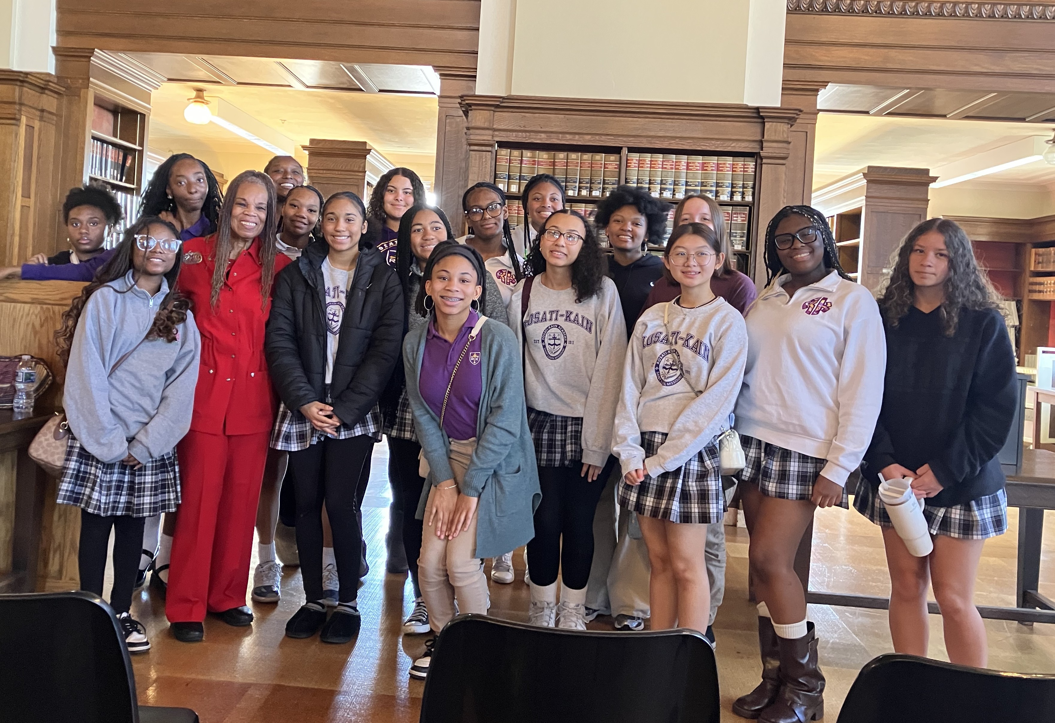 Commissioner Clarke speaking to Rosati Kain students