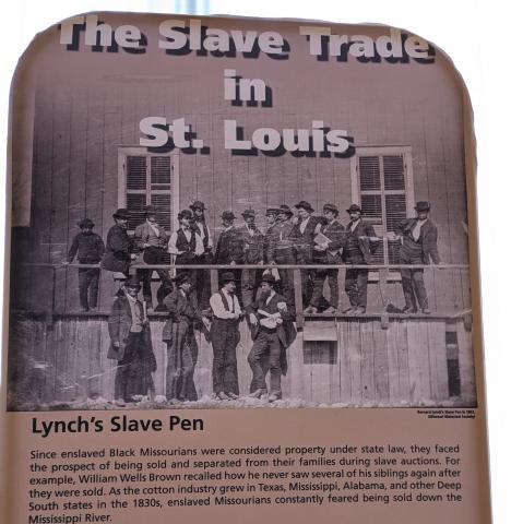 Panel from Slavery in St. Louis Exhibit