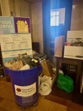 donated food for Operation Food Search at the Law Library